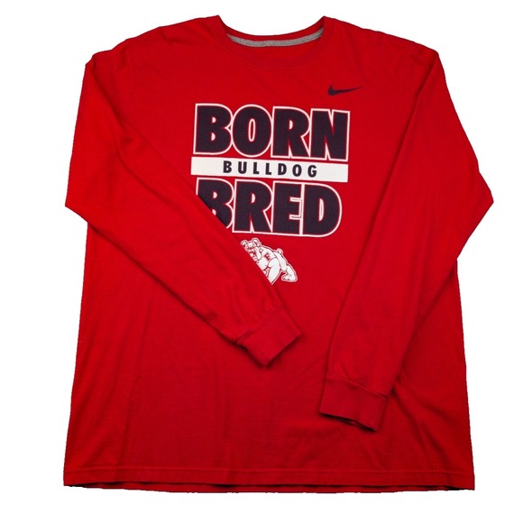 Nike Shirt Men's XL Red Fresno State Born Bulldogs Bred Football College Graphic - Picture 1 of 8
